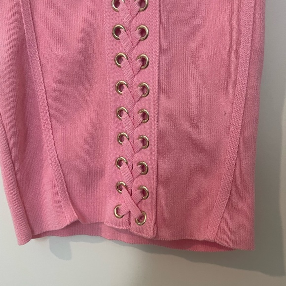 Fashion Nova Barbie Pink Knit Dress Mock Neck - Picture 8 of 11